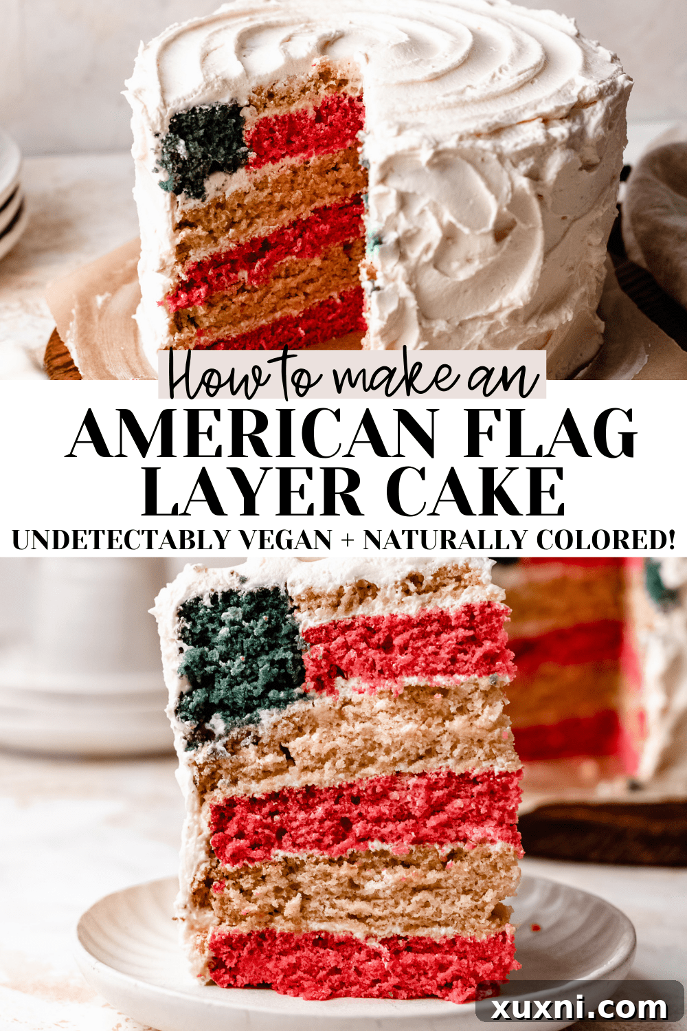Bake a Vegan American Flag Cake 9 How to make an American Flag Cake (Vegan!)
