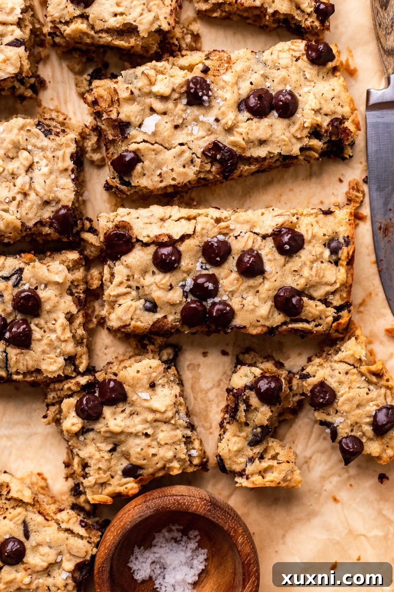 Healthy Oatmeal Chocolate Chip Bars (Vegan + Gluten Free)