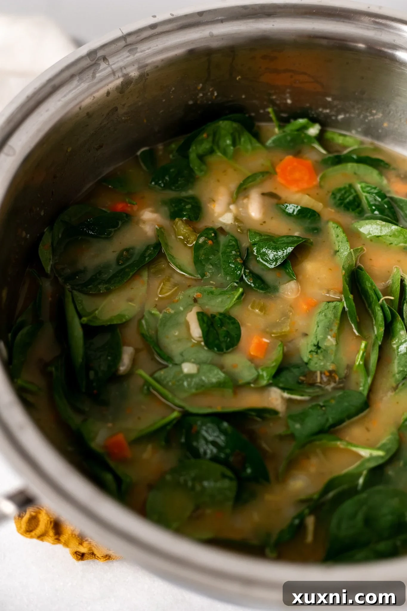 finished white bean soup