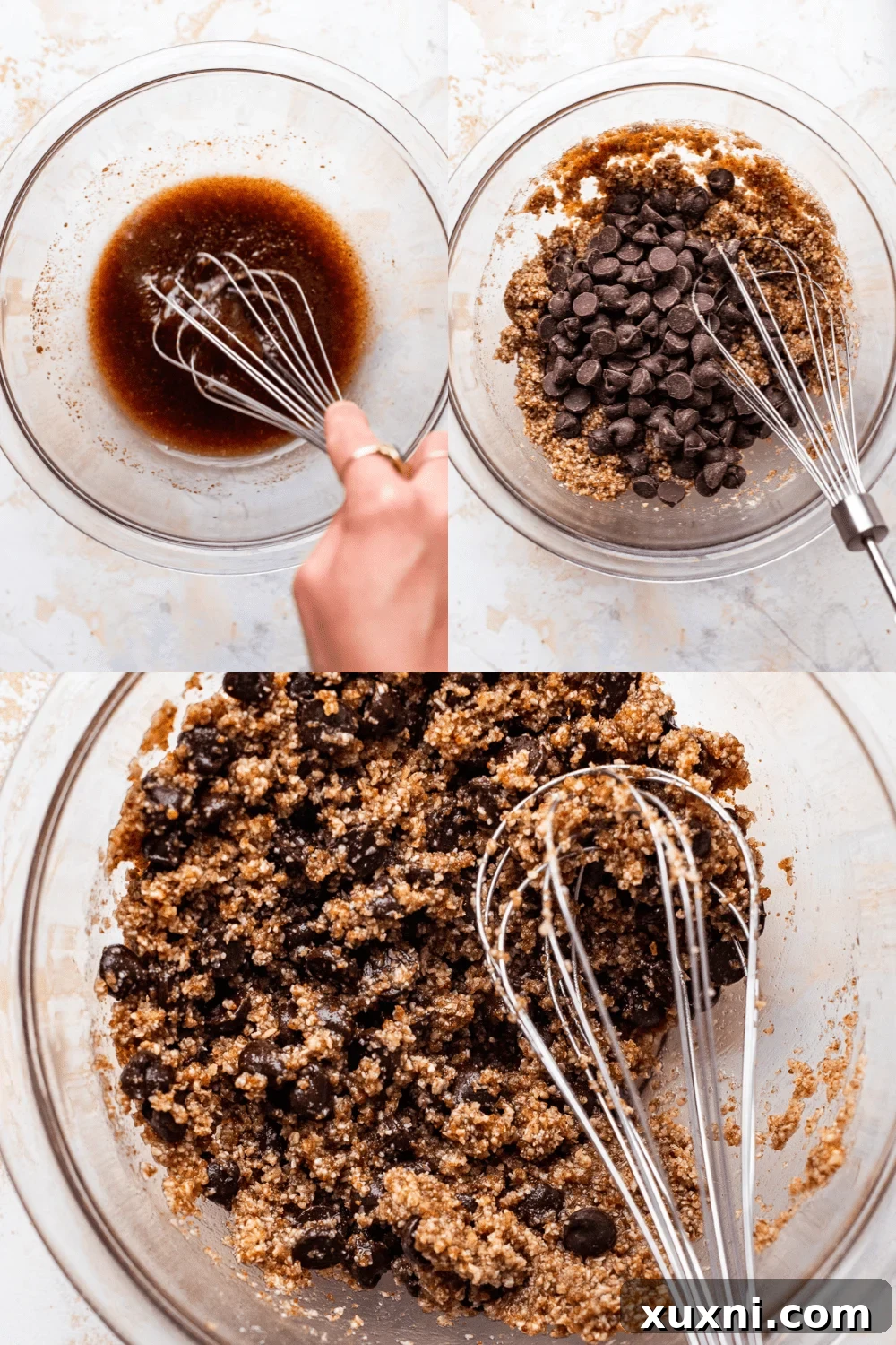 Steps for making raw vegan cookie dough