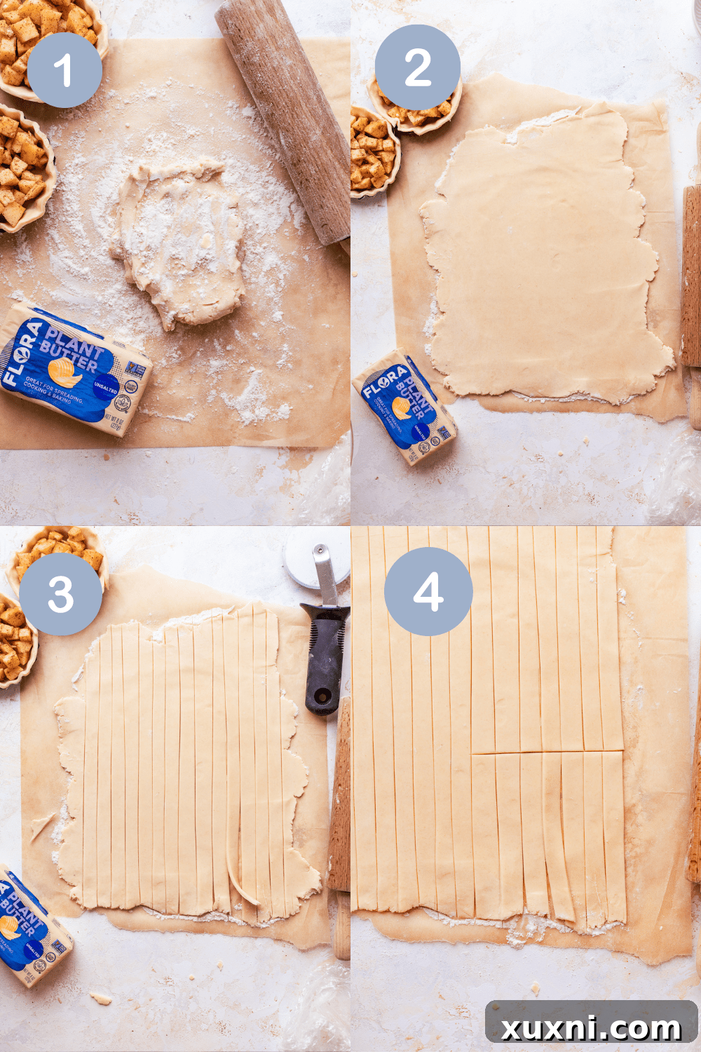 Quick and Easy Vegan Gluten Free Mini Apple Pies 7 how to make a lattice crust