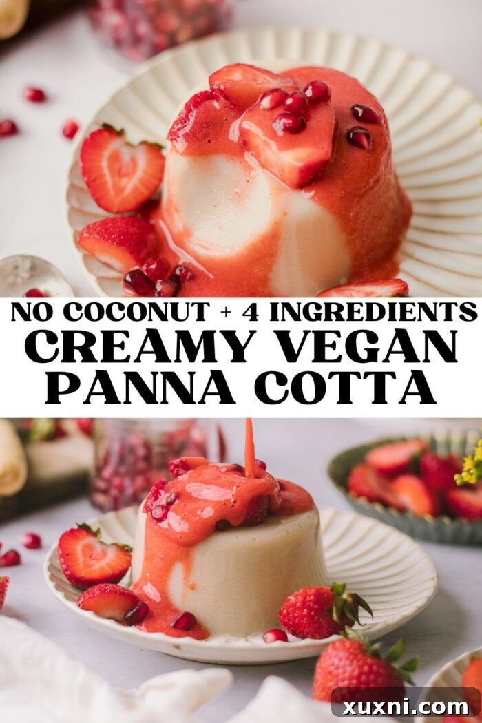 vegan panna cotta pinterest pin