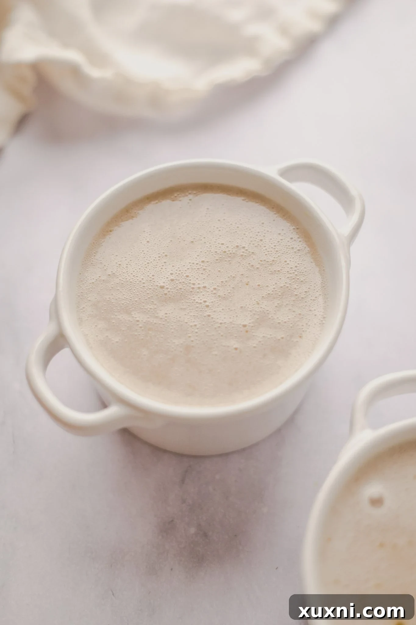 Panna cotta before being sett