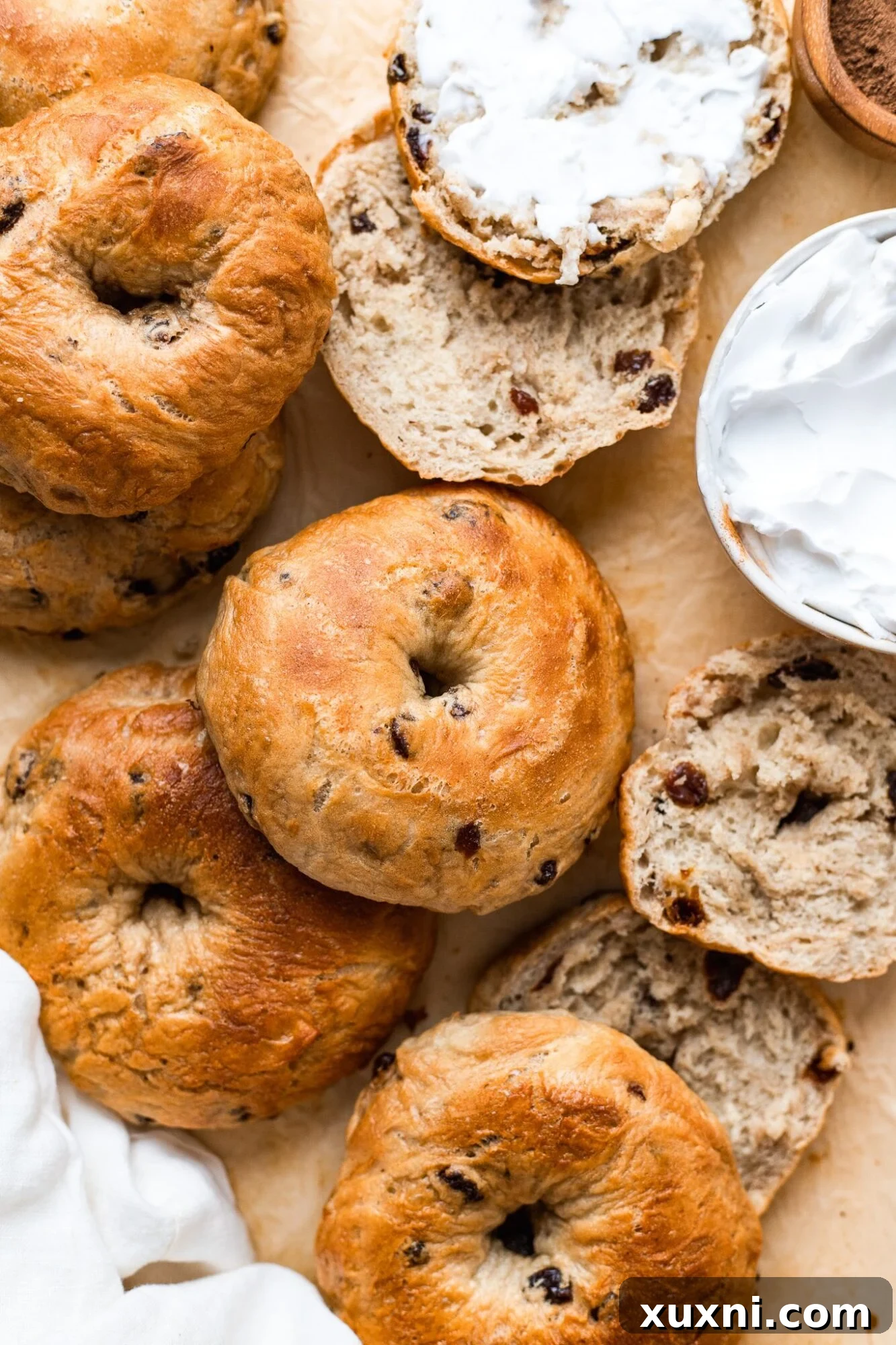 Effortless Homemade Vegan Cinnamon Raisin Bagels 2 homemade cinnamon raisin bagels