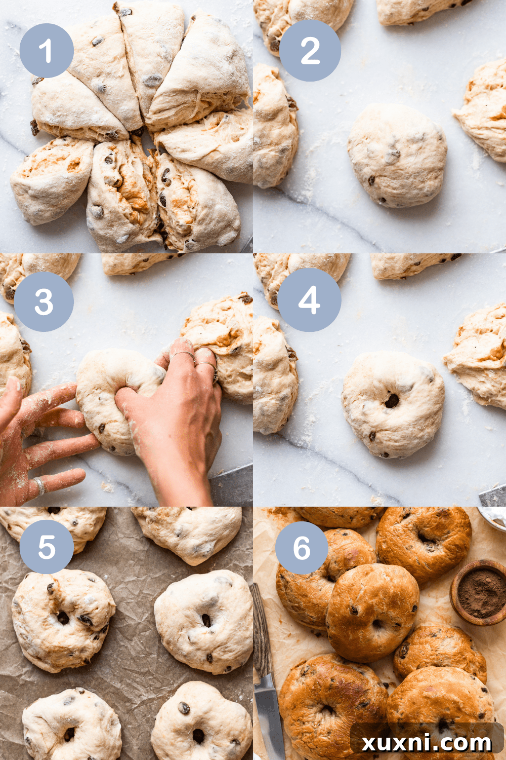 Effortless Homemade Vegan Cinnamon Raisin Bagels 6 how to shape bagels