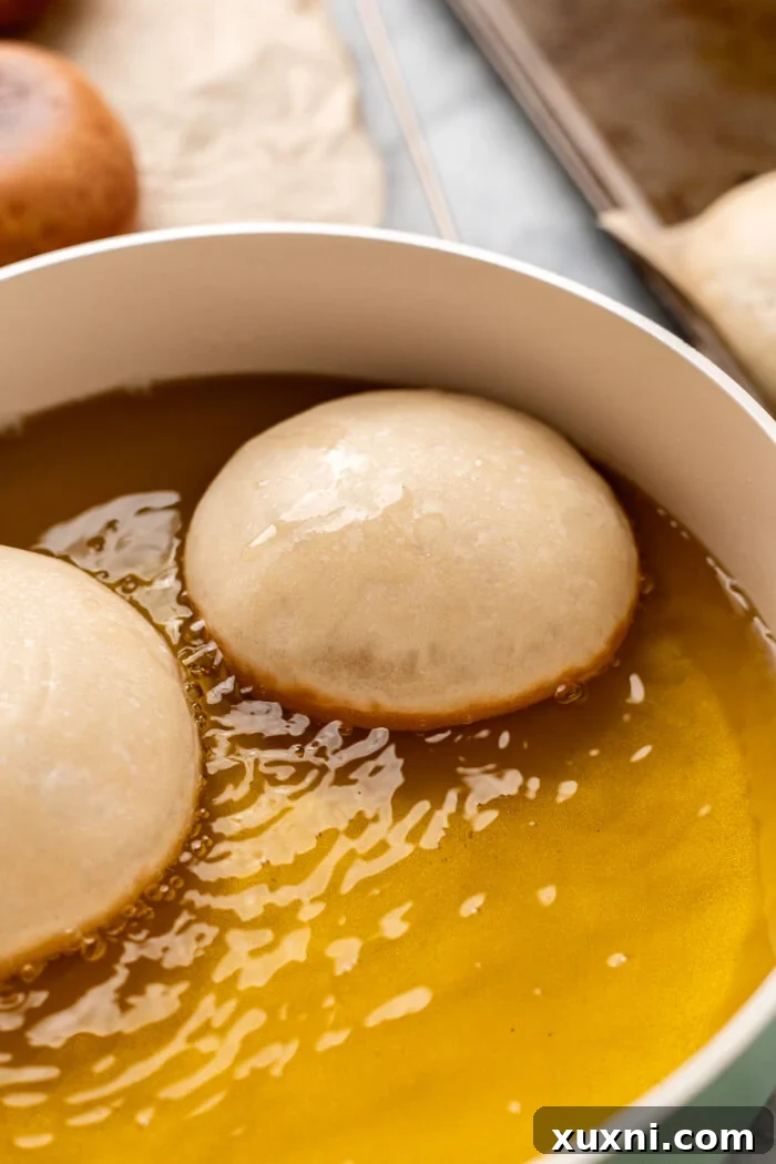 Decadent and Easy Vegan Boston Cream Doughnuts 12 frying doughnuts