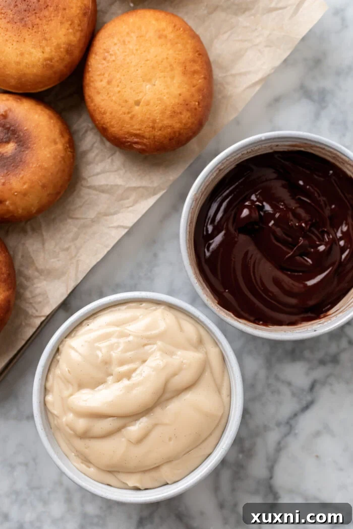Decadent and Easy Vegan Boston Cream Doughnuts 15 doughnuts before filling with pastry cream and ganache.