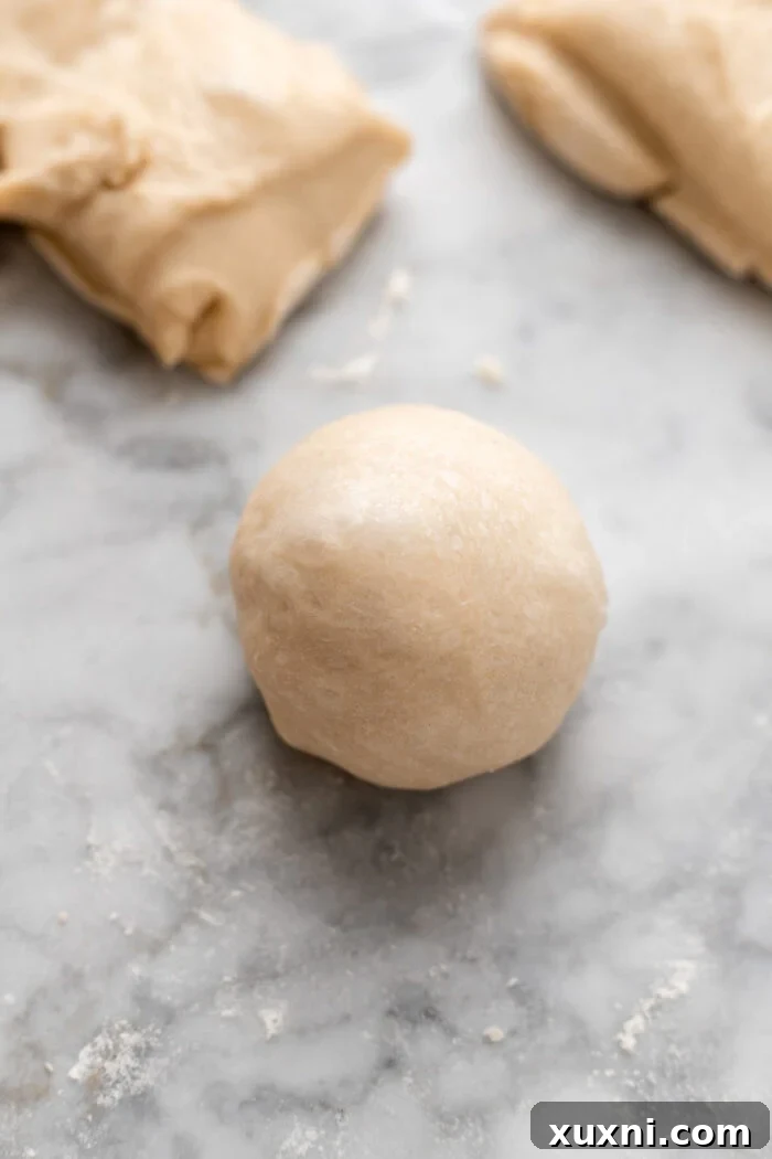 Decadent and Easy Vegan Boston Cream Doughnuts 9 rolled dough ball