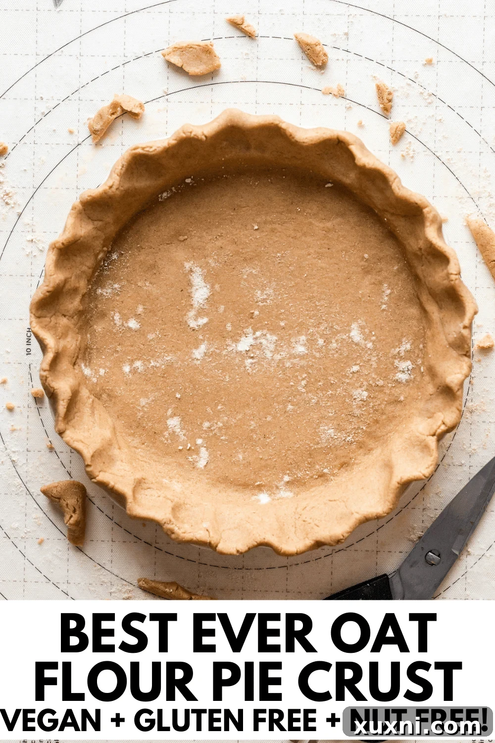 Easy Oat Flour Pie Crust Recipe (Vegan + Gluten Free)
