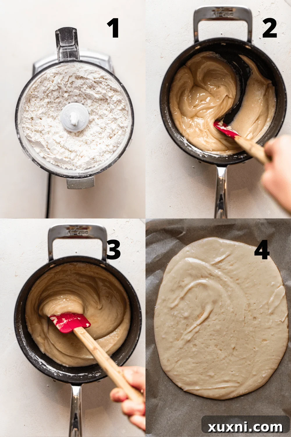 Hand-rolled ropes of orange, white, and yellow vegan candy corn dough, ready to be sliced into triangles.