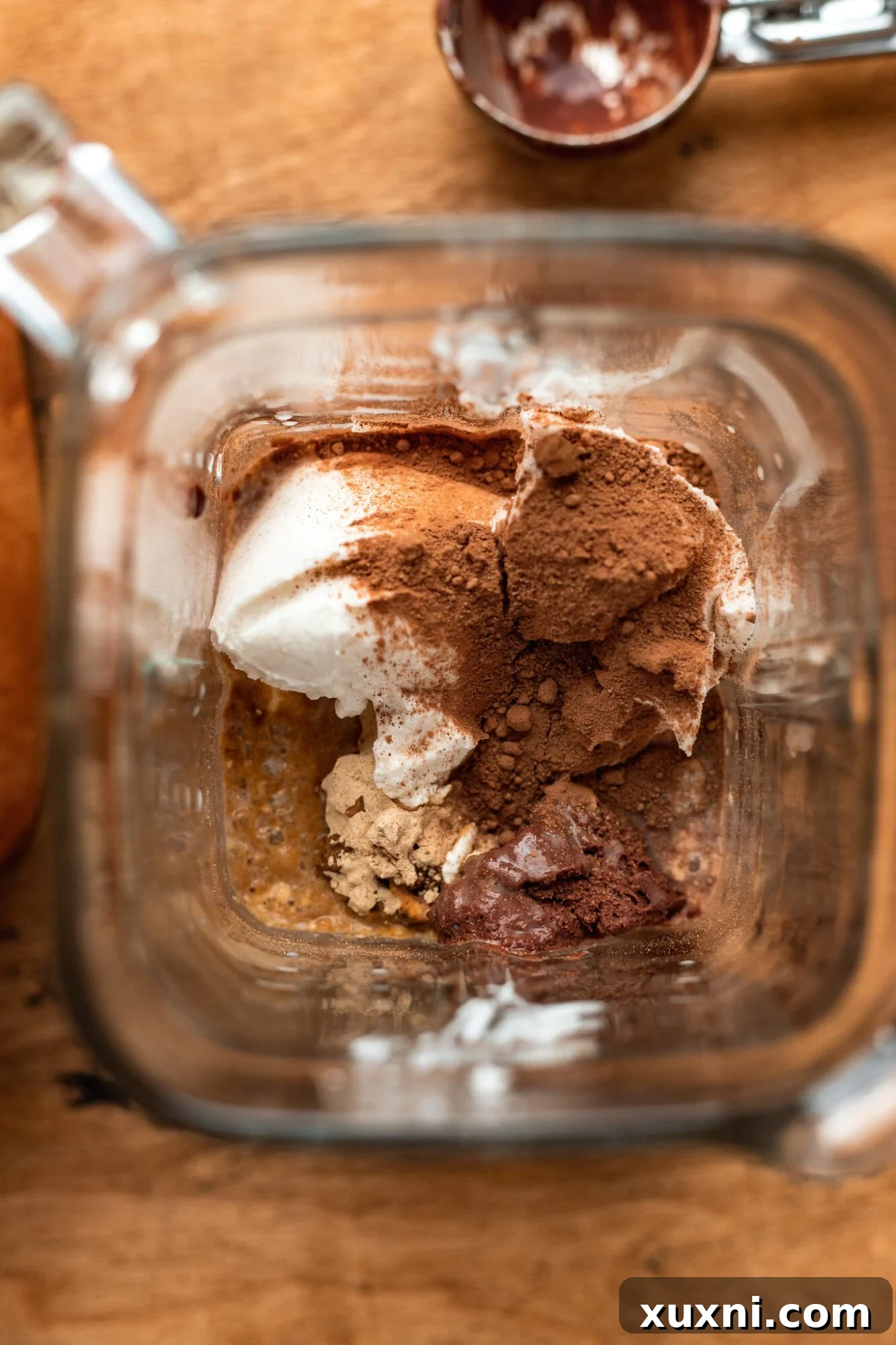 blender with vegan milkshake ingredients 