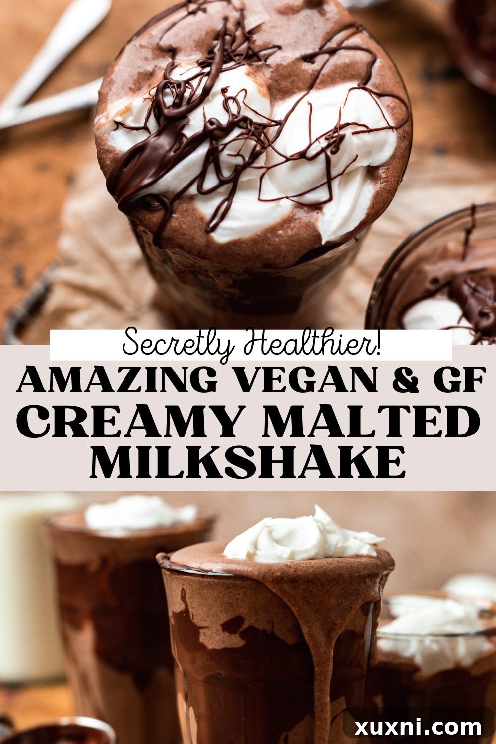 Creamy Vegan Malted Milkshake (Gluten Free & Healthier!)