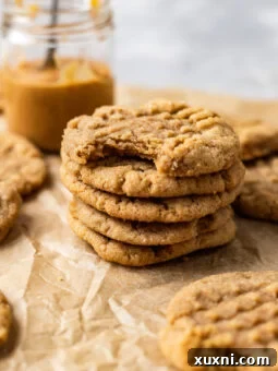 Easy Chewy & Soft Vegan Peanut Butter Cookies