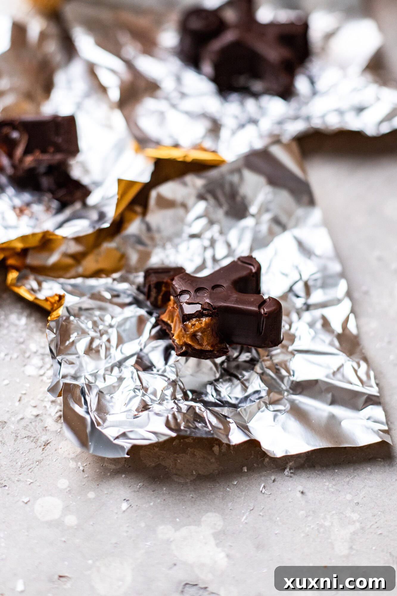 Filled Vegan Chocolate with Cookie Butter for Advent Calendar