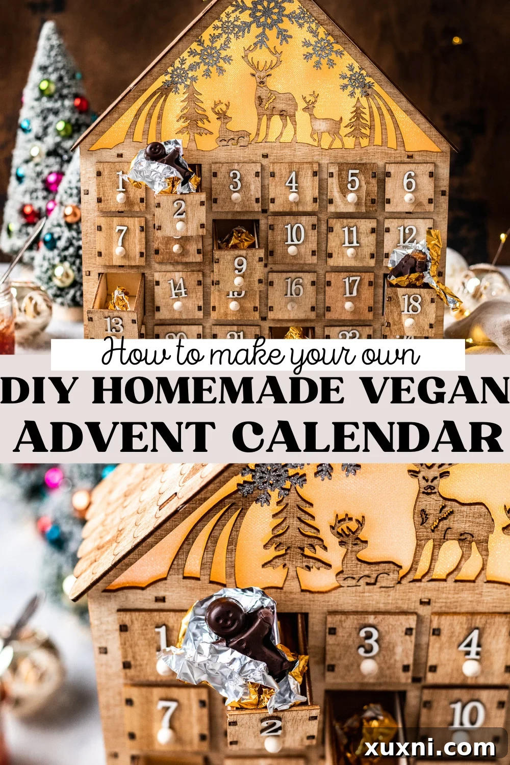 Homemade Vegan Advent Calendar (Dairy Free!) - Pin for later