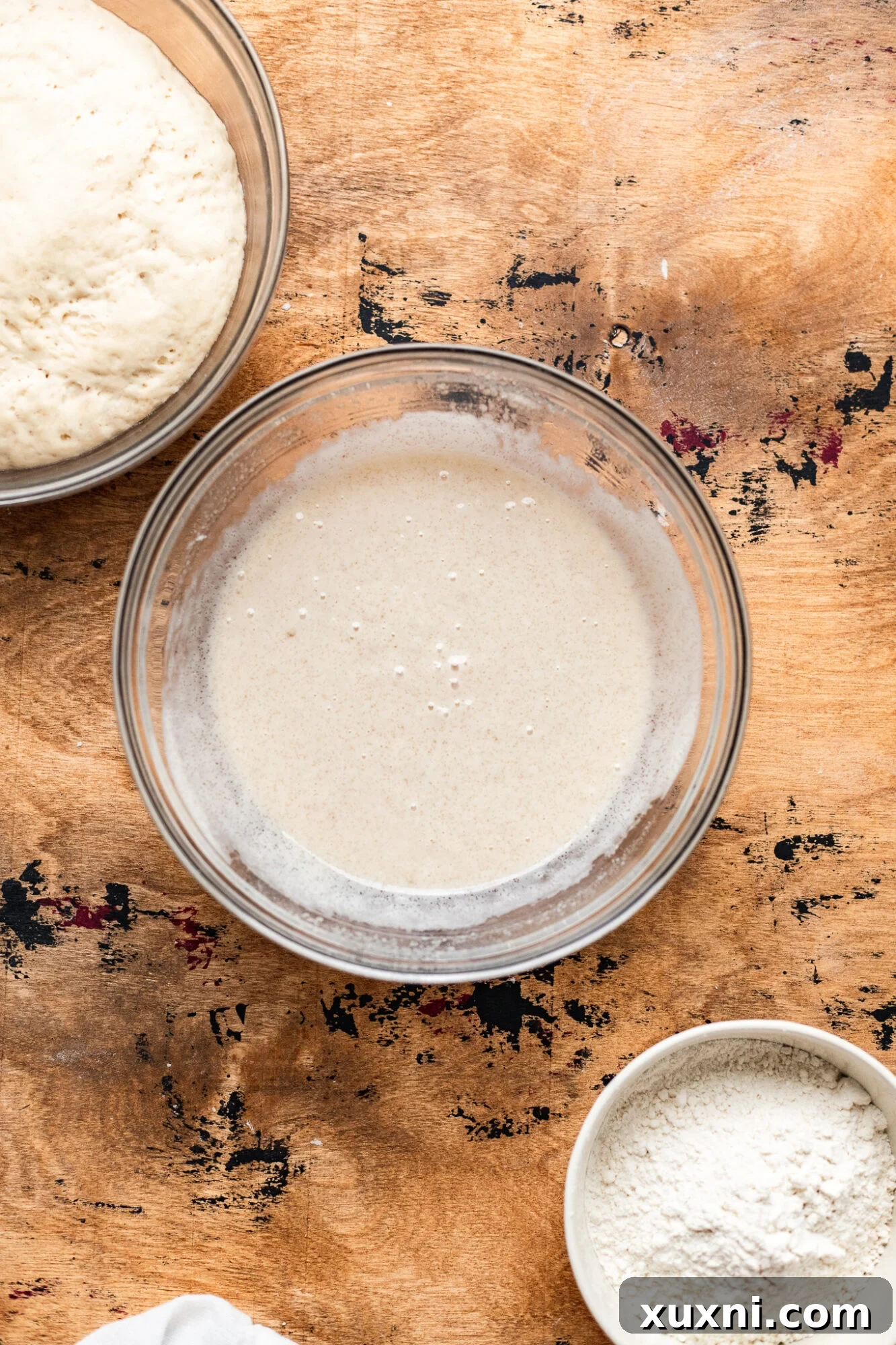 Wet ingredients for vegan panettone
