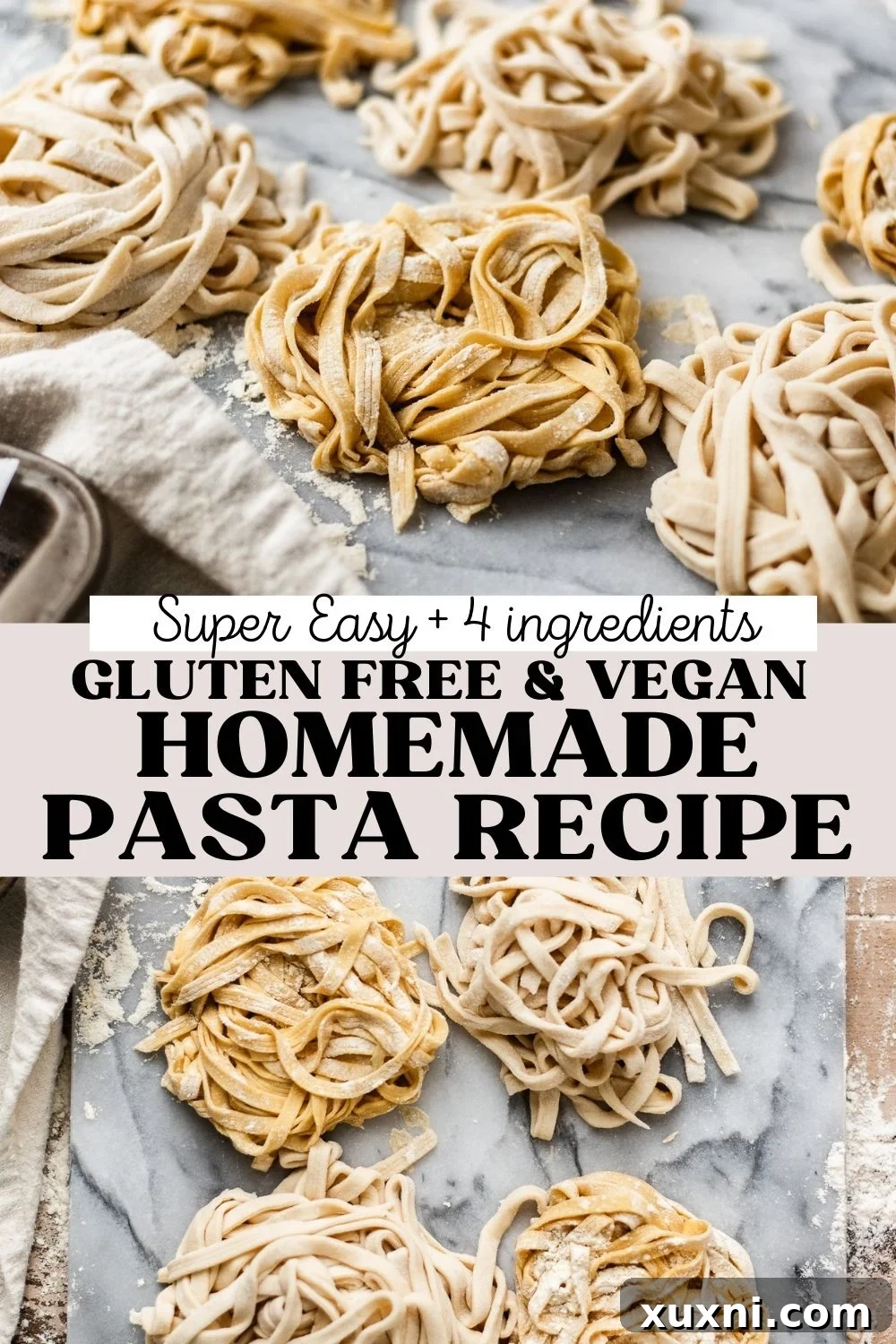 Pin this Best Homemade Vegan Pasta Recipe (Gluten Free!) for later.