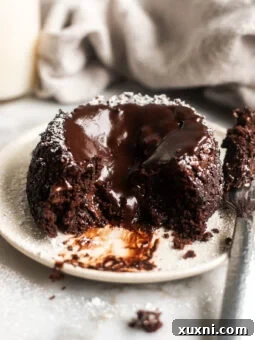 molten lava cake on a plate