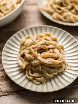 Creamy Vegan Cacio e Pepe (nut free)