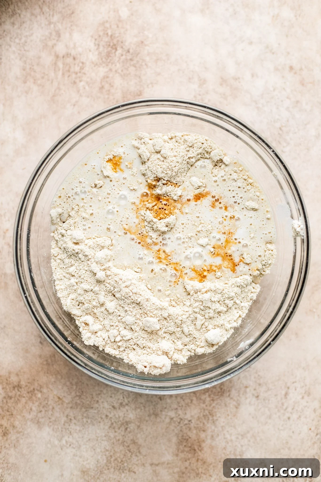 Ultimate Vegan Gluten-Free Chocolate Chip Scones 6 Mixing the scone dough with wet ingredients