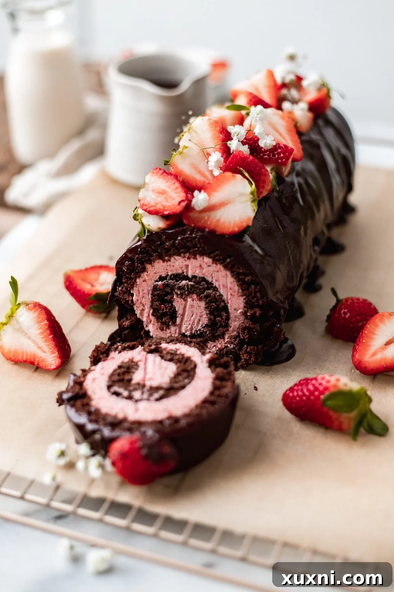 Easy Chocolate Swiss Roll (Vegan + Gluten Free!)
