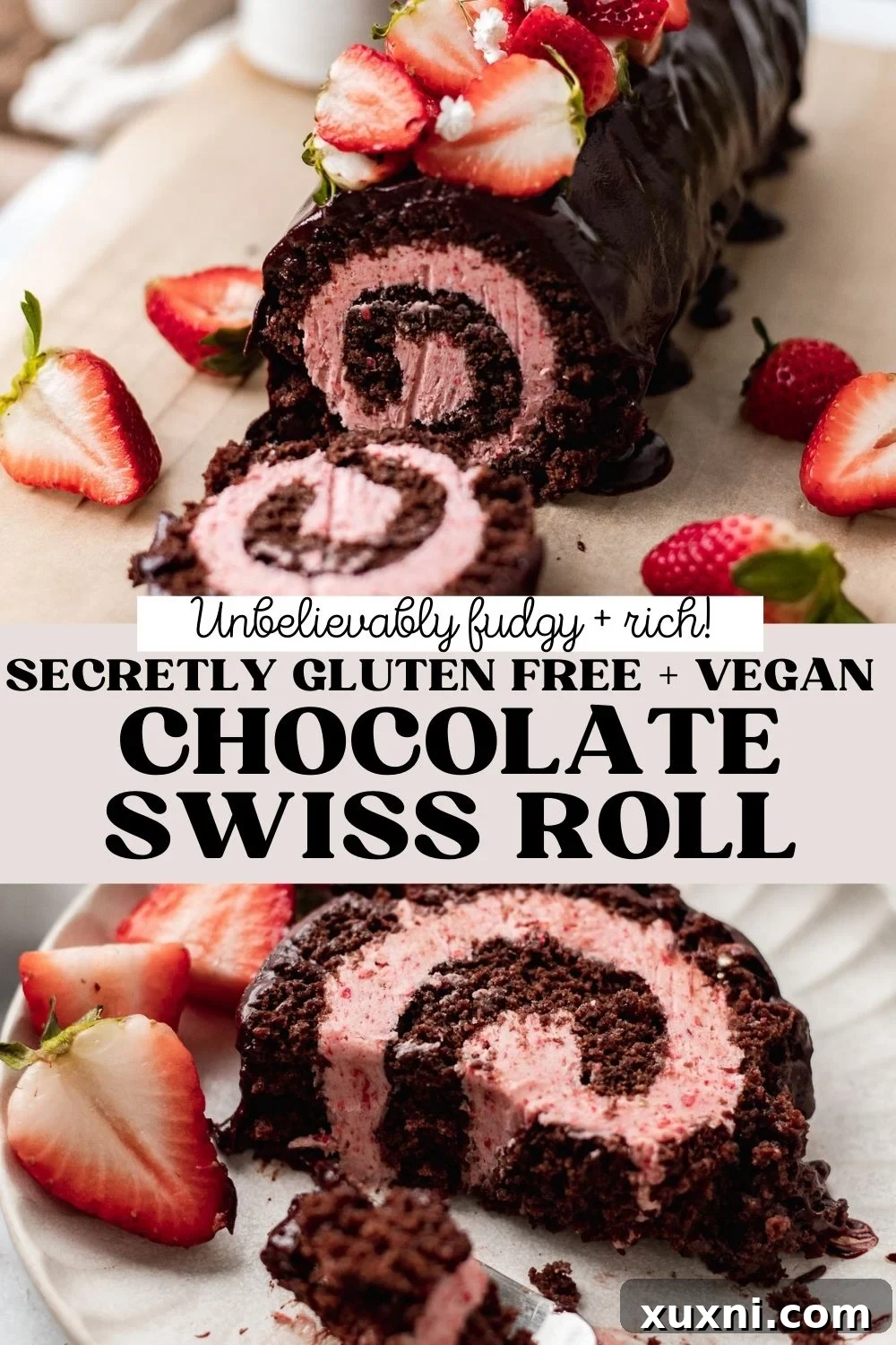 Easy Chocolate Swiss Roll (Vegan + Gluten Free!)
