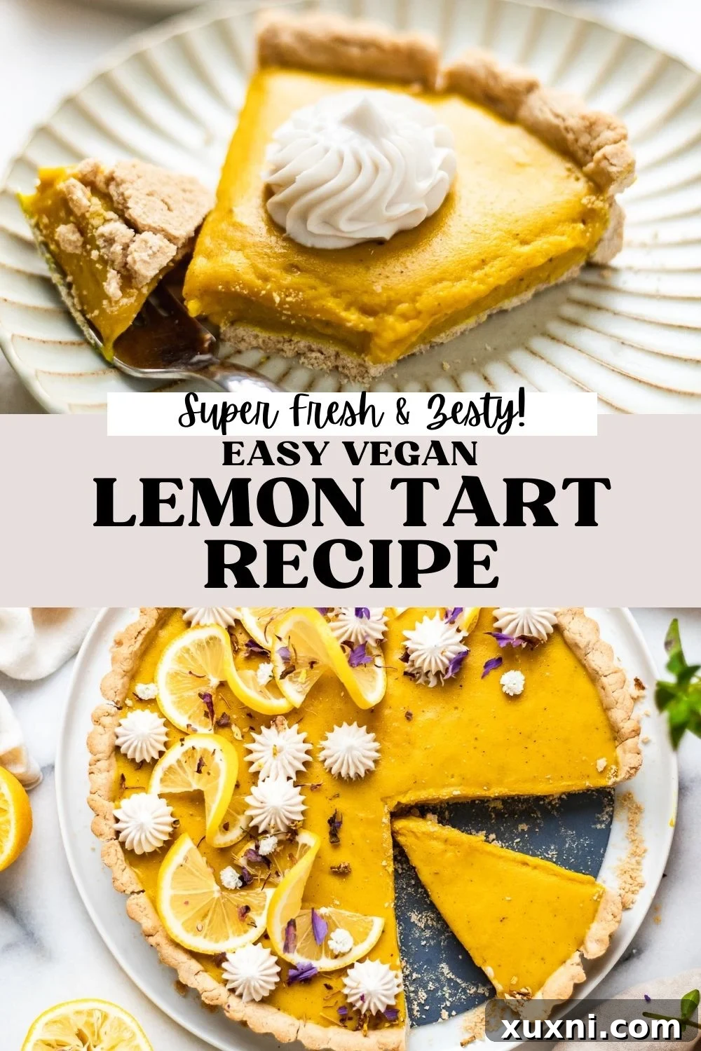 BEST Easy Vegan Lemon Tart (Gluten Free!)