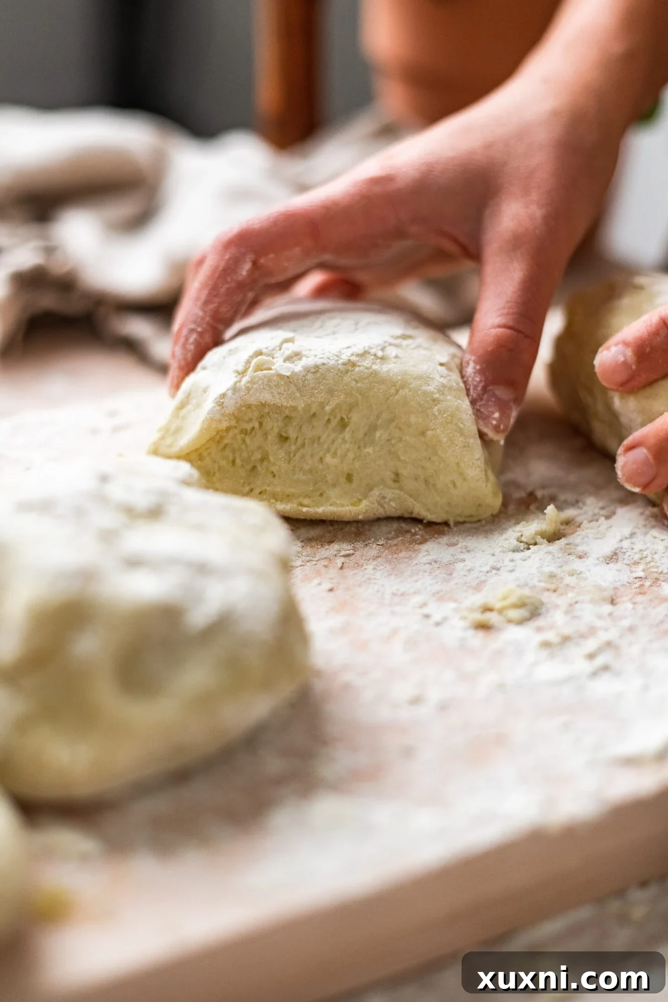 gnocchi dough divided