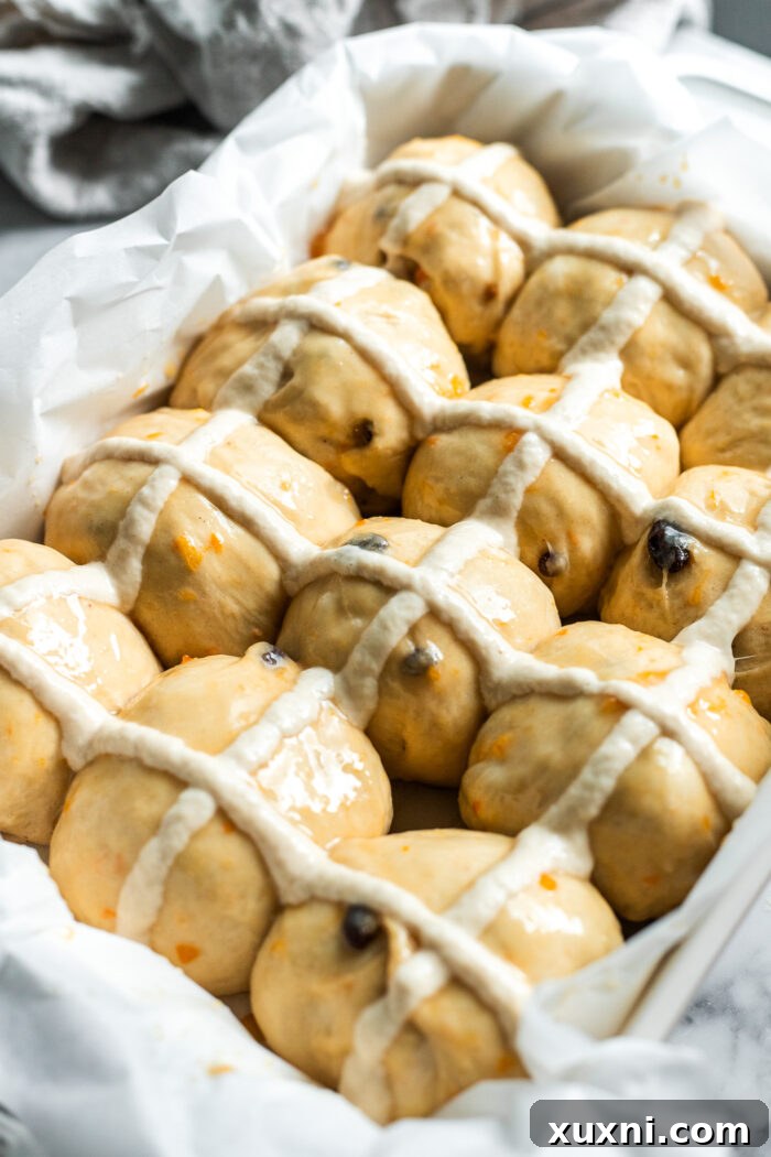 Whip Up Simple & Scrumptious Vegan Hot Cross Buns 17 hot cross buns before baking