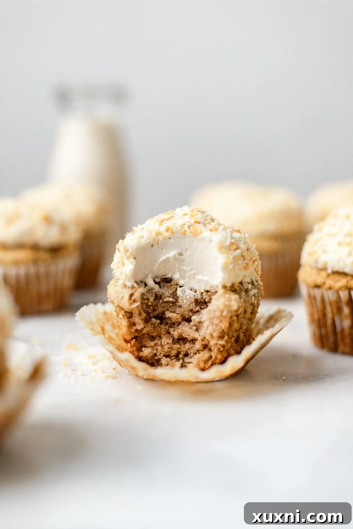 Decadent Vegan Coconut Cupcakes Gluten Free Adaptable 12 vegan coconut cupcake bitten