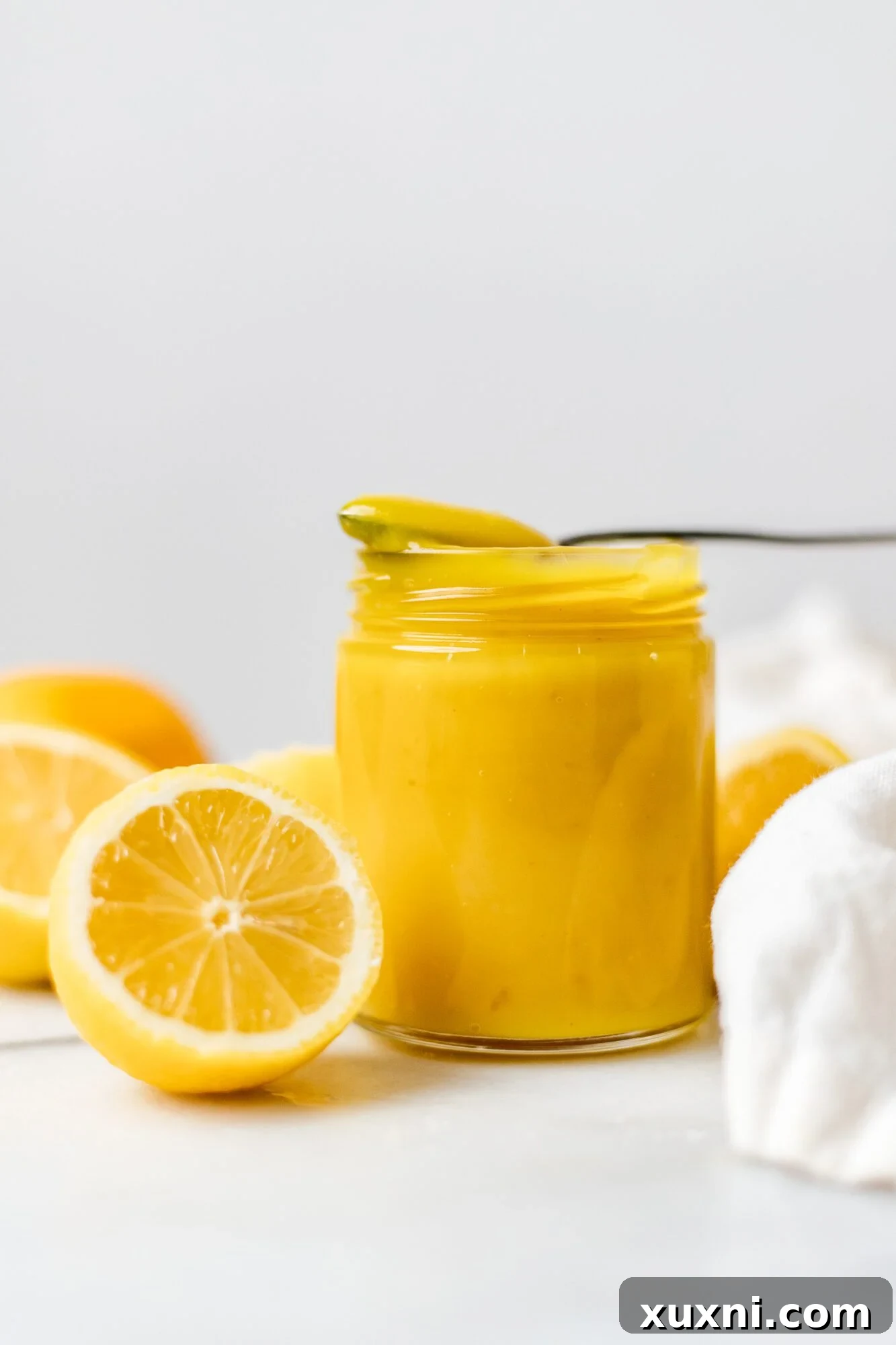 jar of vegan lemon curd