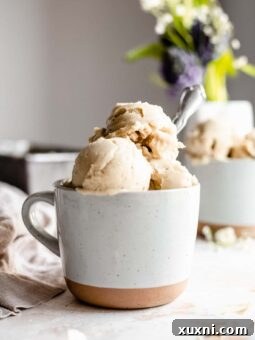 bowl of vegan vanilla ice cream