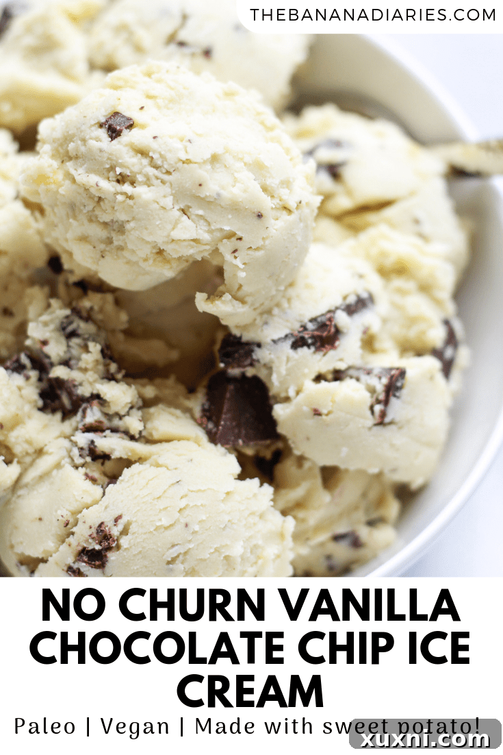 Pinterest image for vegan vanilla ice cream highlighting simplicity