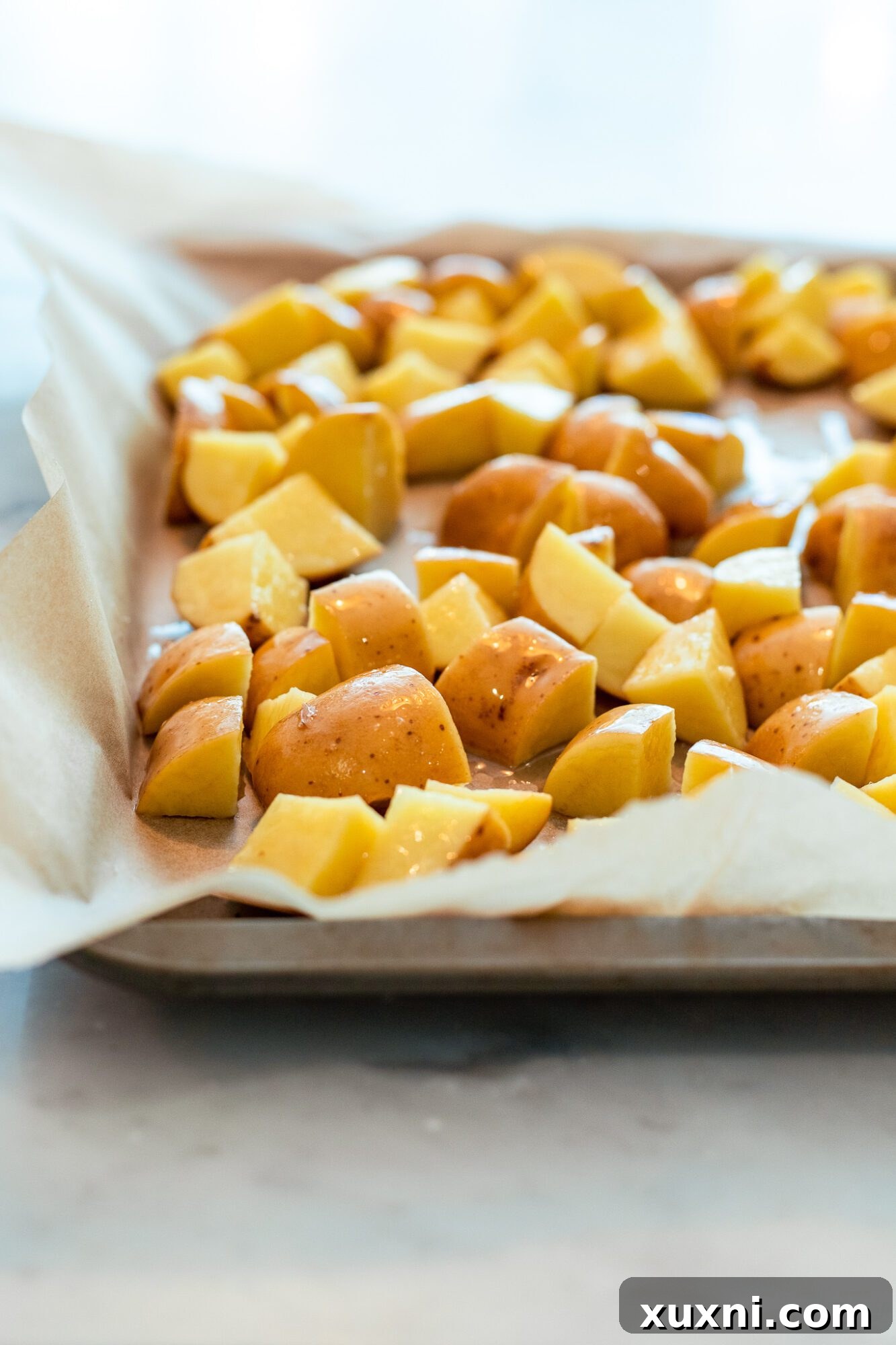 potatoes before roasting