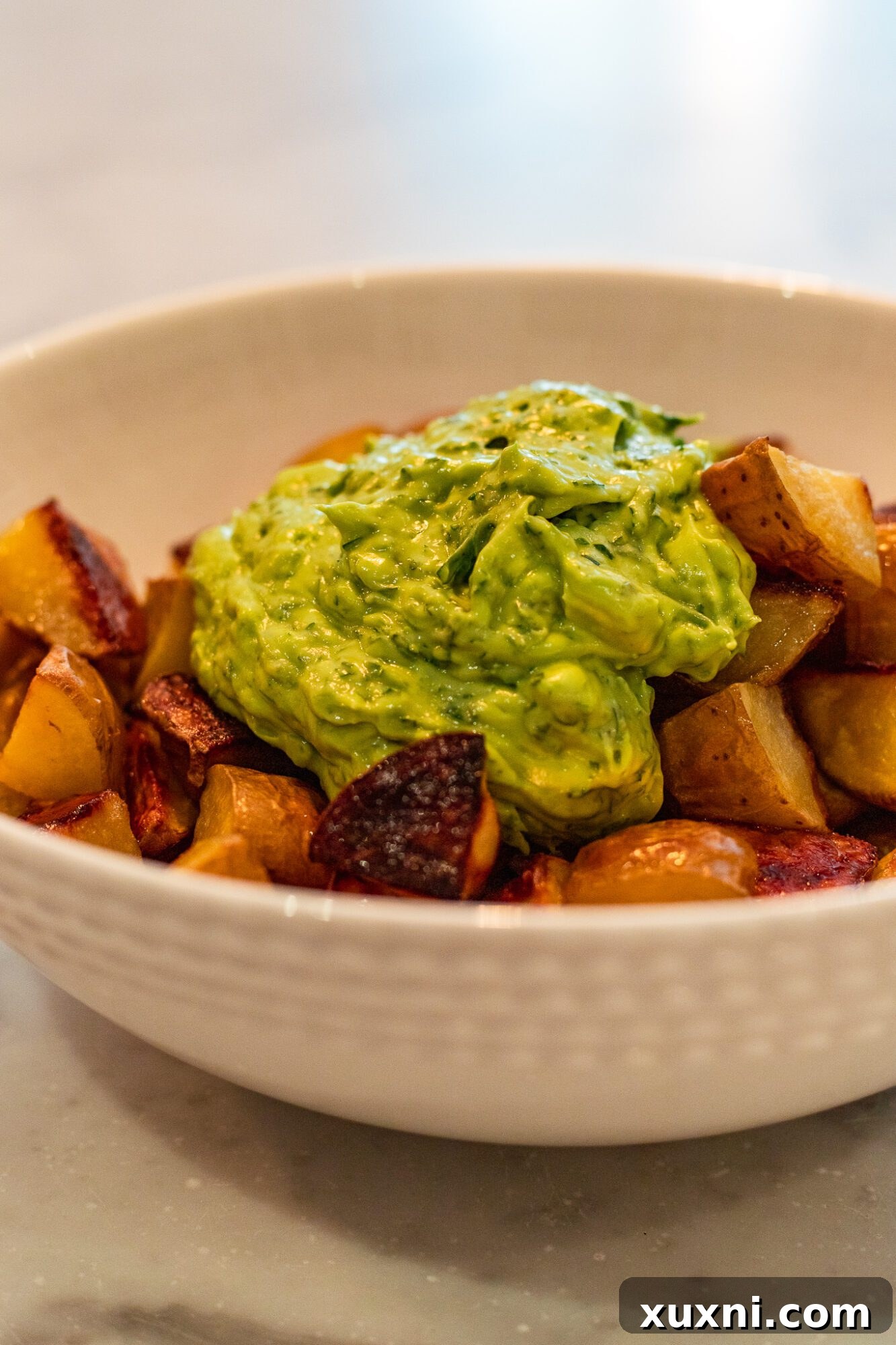 dressing added to potatoes 