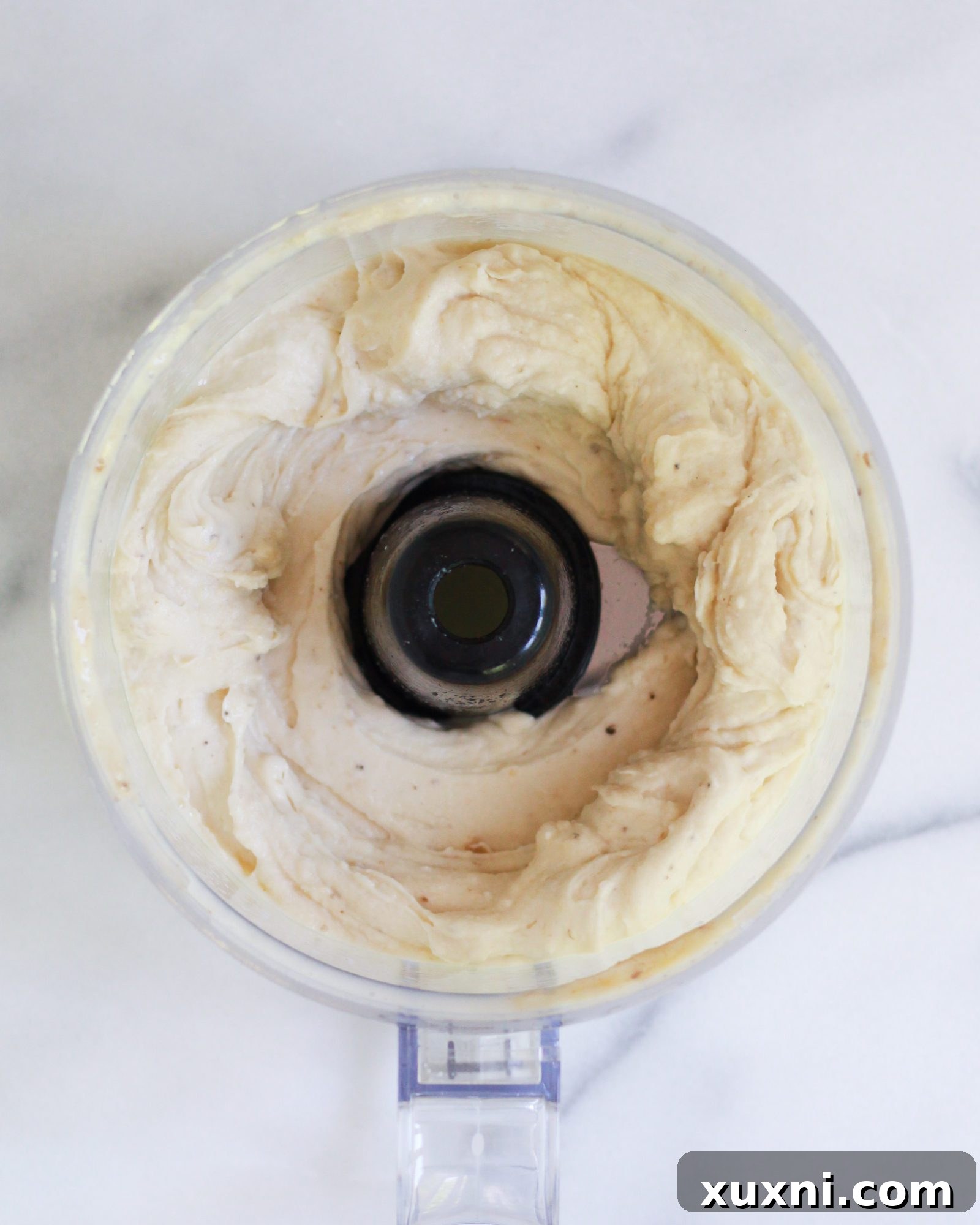 banana nice cream in food processor