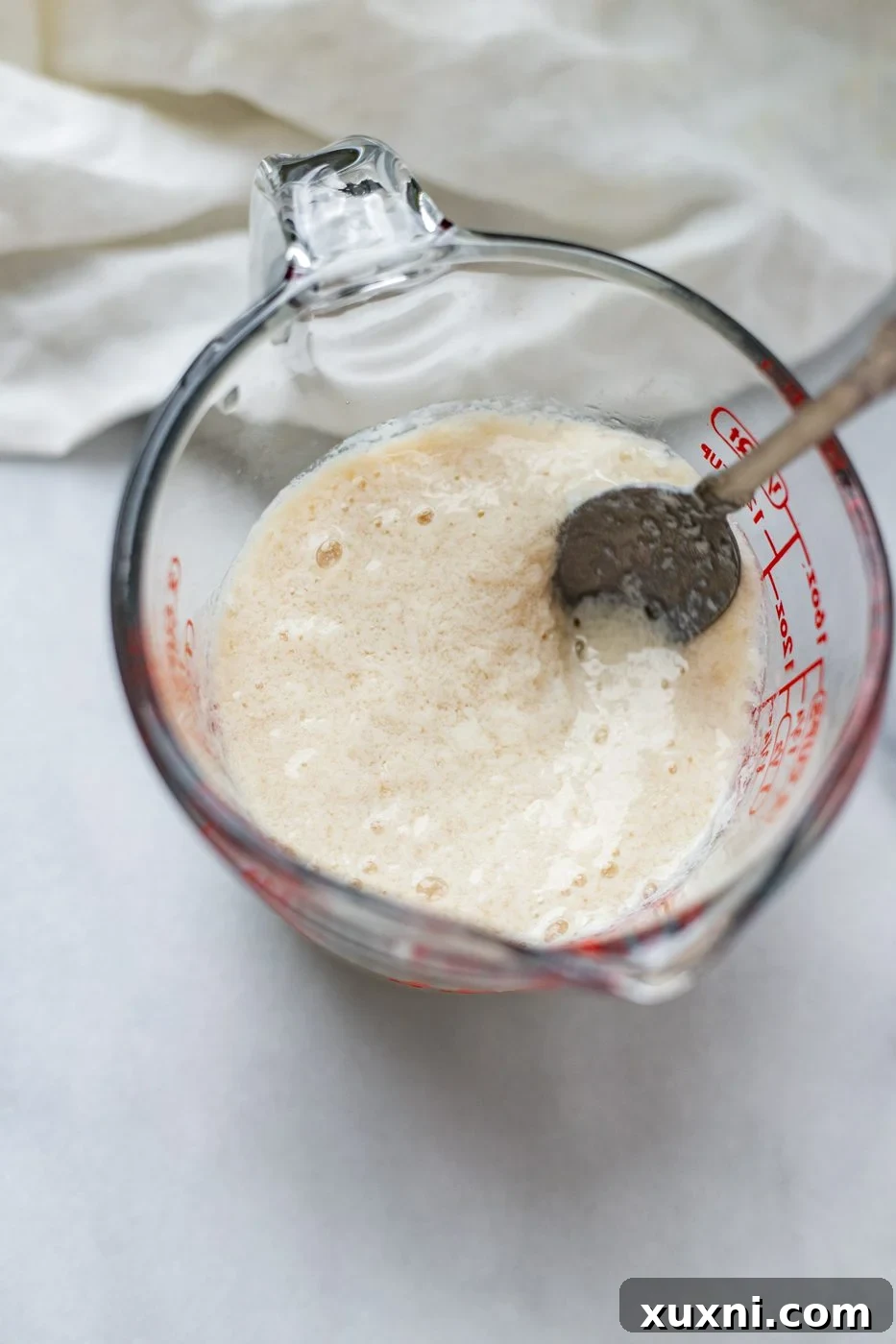 mixing the vegan buttermilk