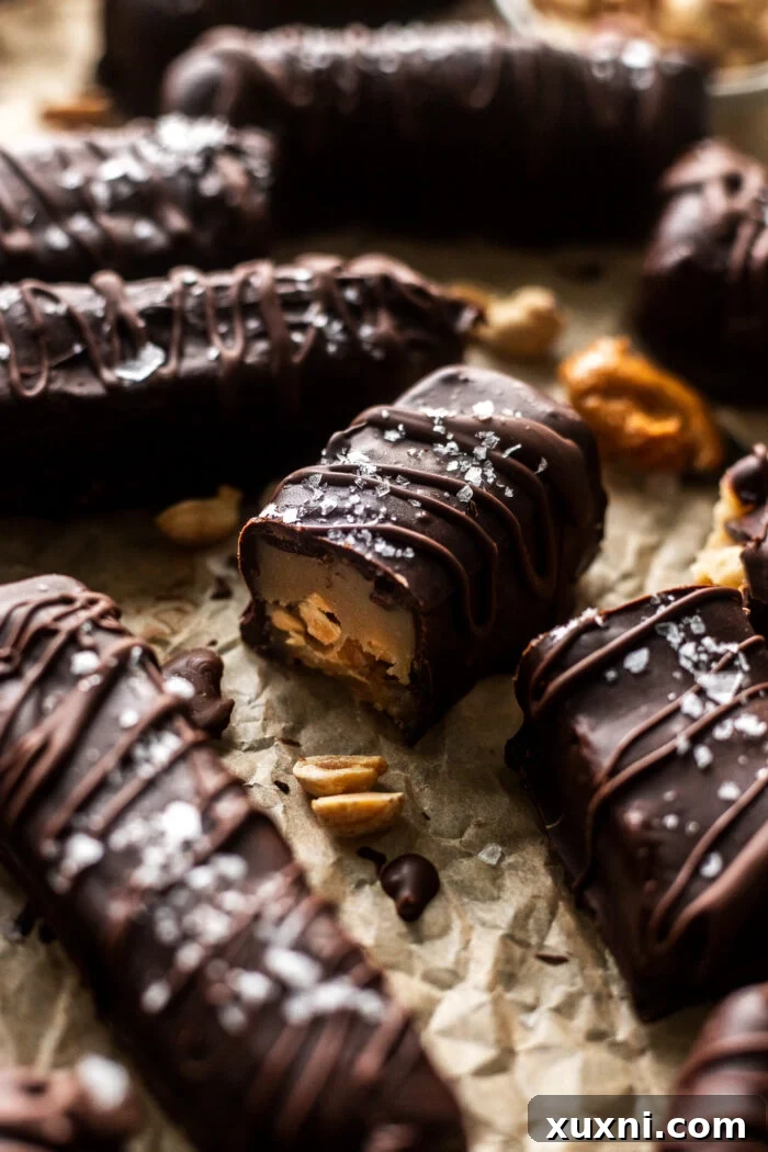 sliced vegan snicekrs bar