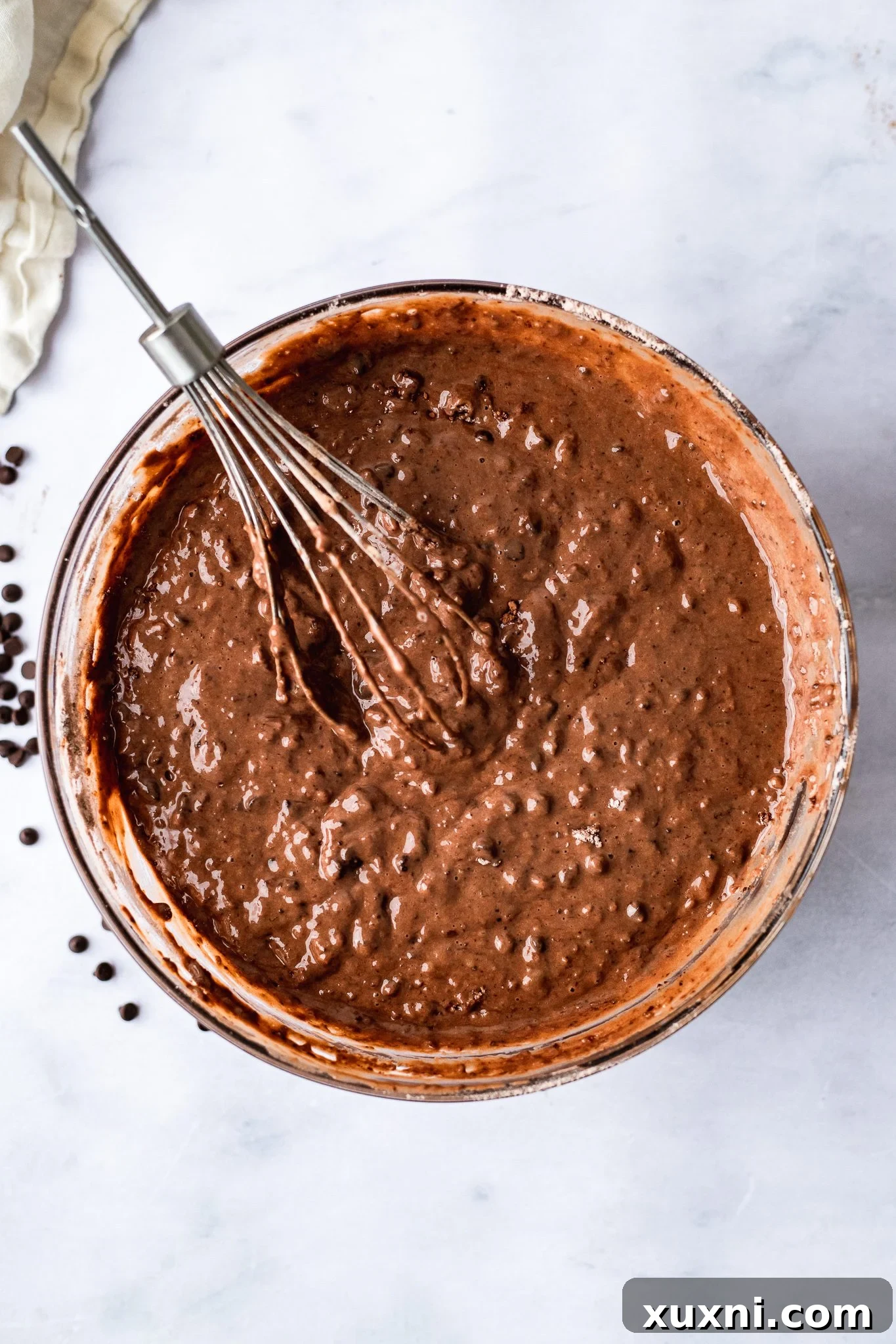 vegan chocolate muffin batter
