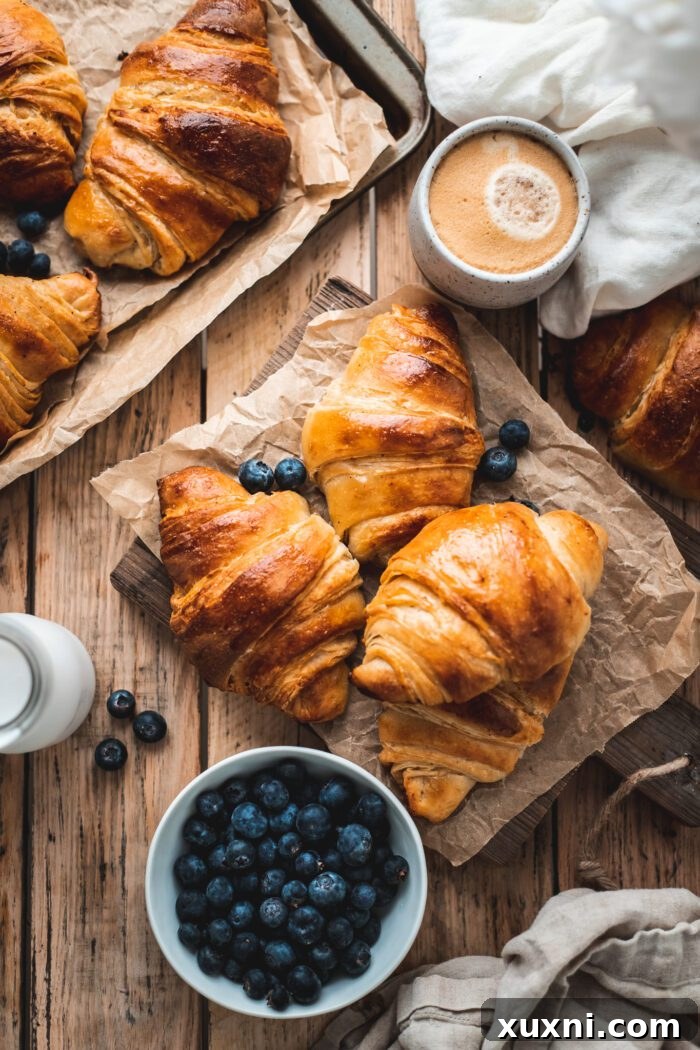 plate of vegan croissants