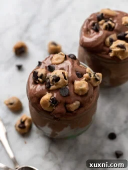 cups of homemade cookie dough blizzard