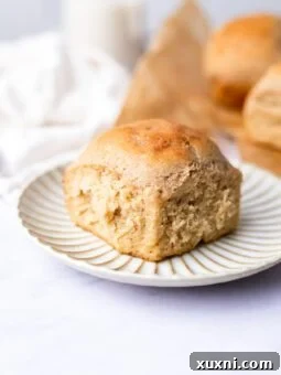 gluten free dinner roll on a plate