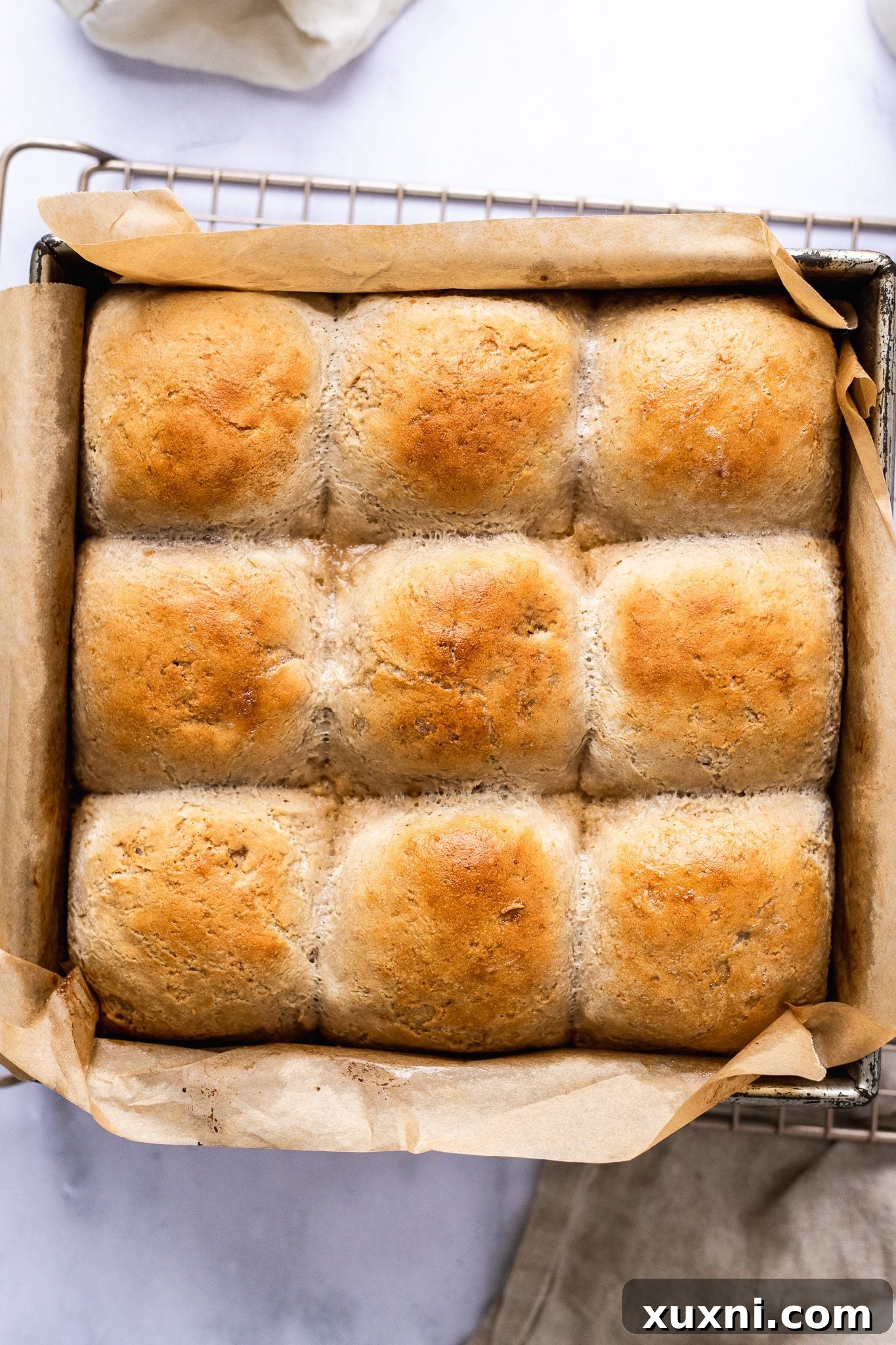 Pillowy Soft Gluten-Free Vegan Dinner Rolls, Made Easy 9 baked gluten free dinner rolls