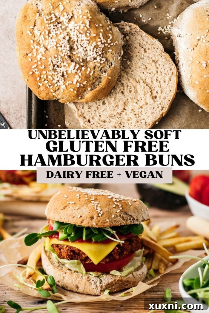 gluten free hamburger buns recipe Pinterest pin