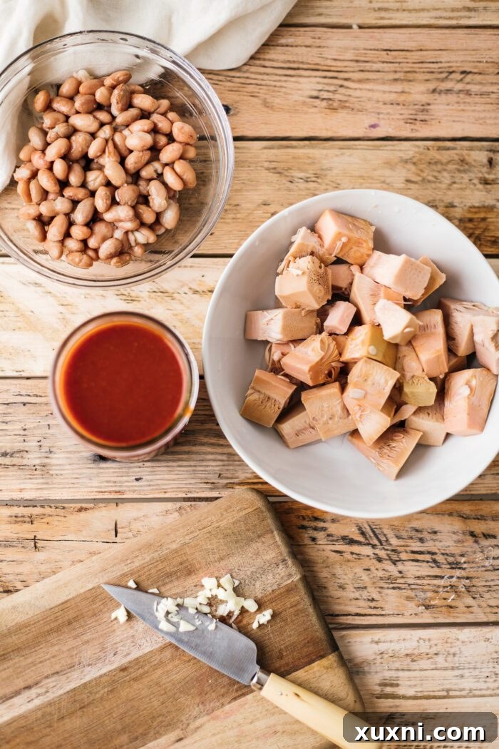 vegan jackfruit pulled pork ingredients