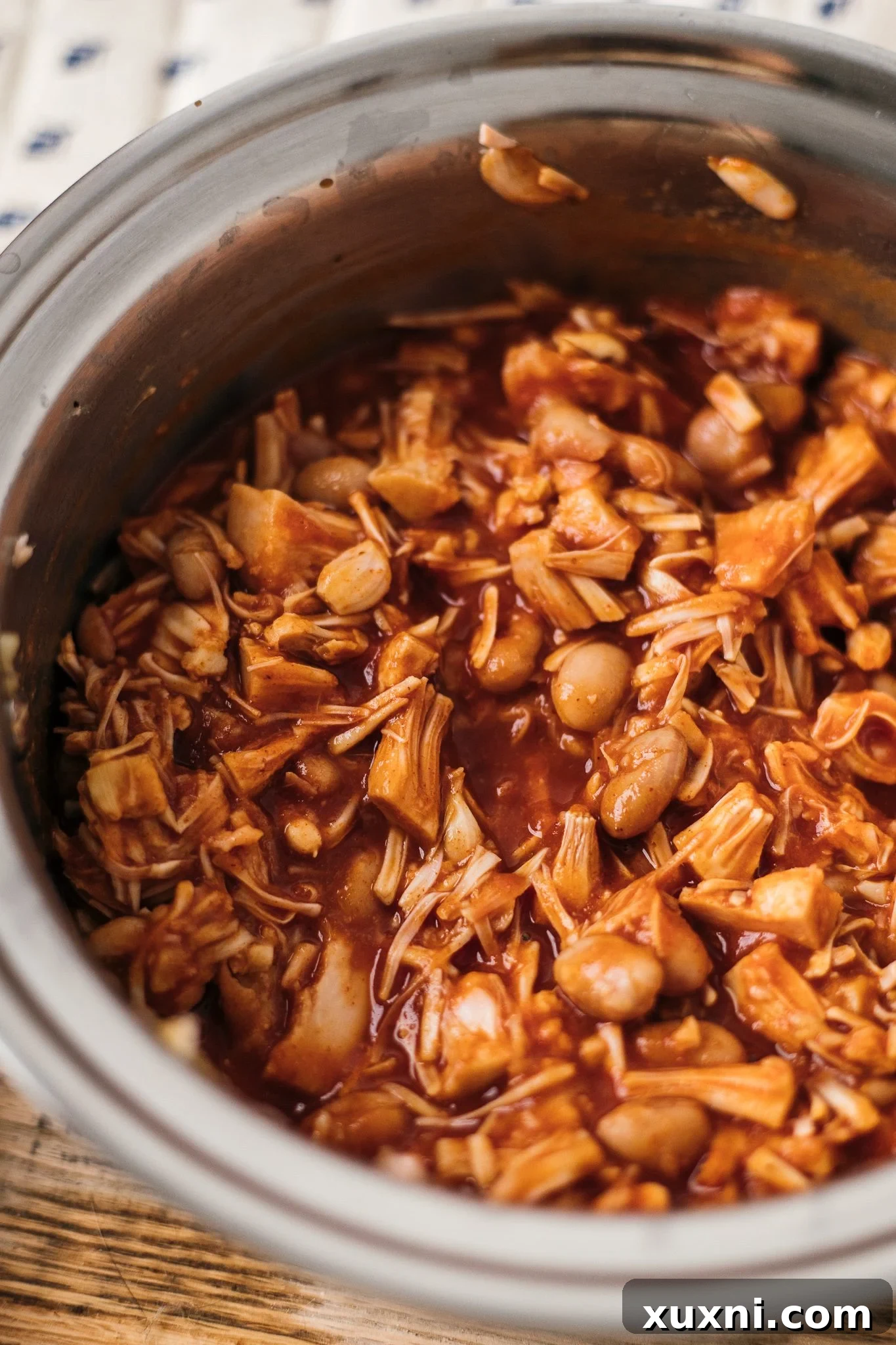 jackfruit pulled pork before cooking