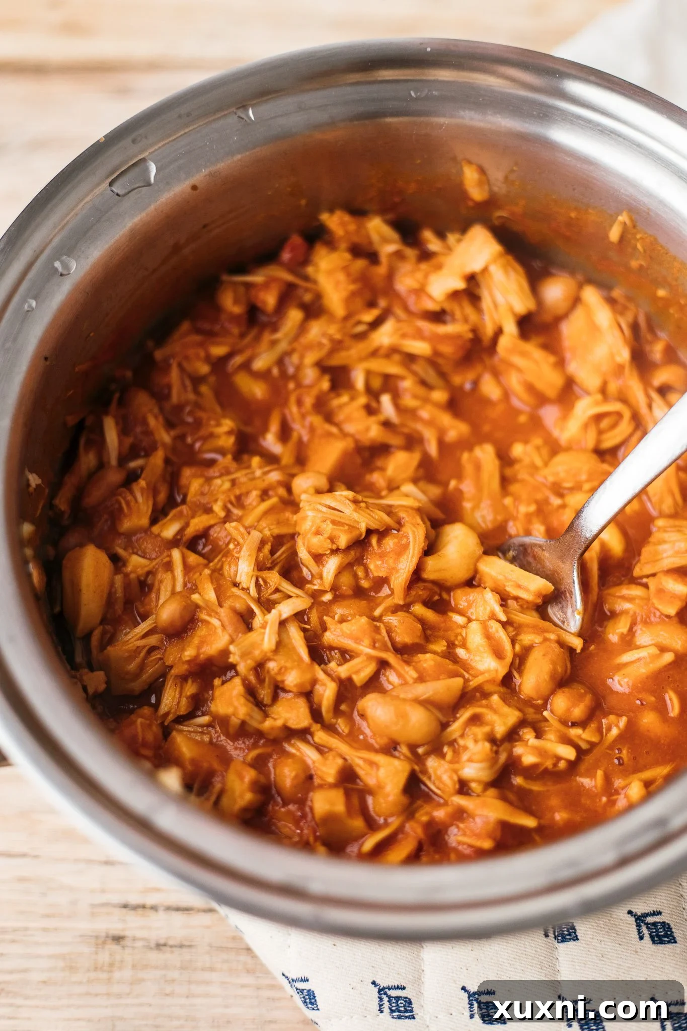 jackfruit pulled pork after cooking