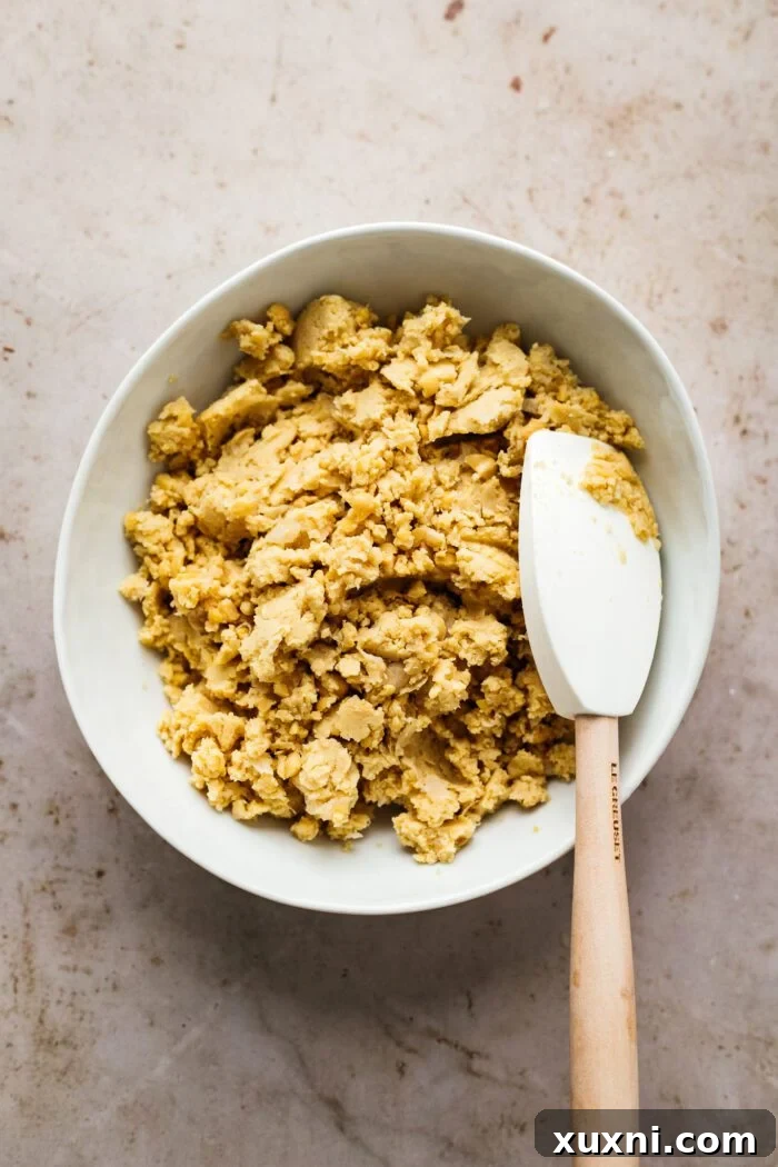 blitzed chickpeas in a bowl