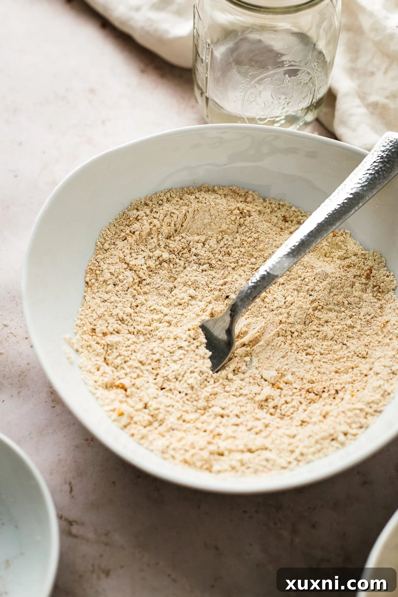 chickpea flour and spices in a bowl