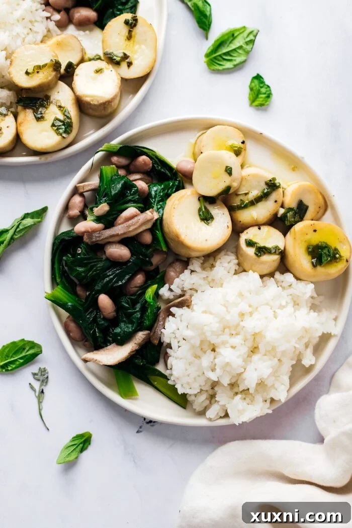 Effortless Plant-Based Scallops with Zesty Marinade 2 plate of vegan scallops